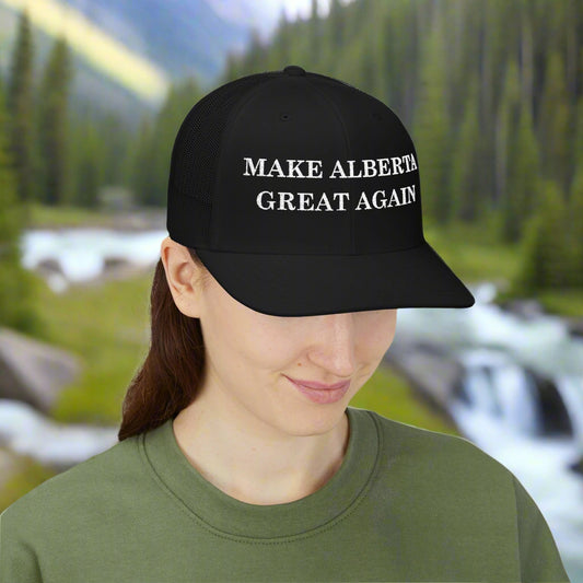 Black Make Alberta Great Again Snapback Trucker Cap