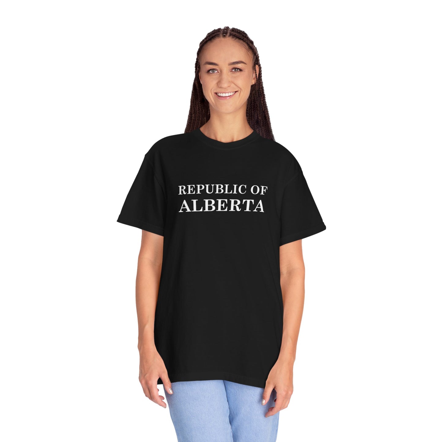 Black Republic of Alberta Garment-Dyed Unisex T-Shirt