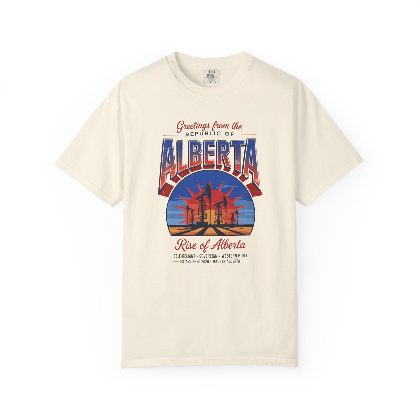 Greetings from the Republic of Alberta Vintage Style T-Shirt