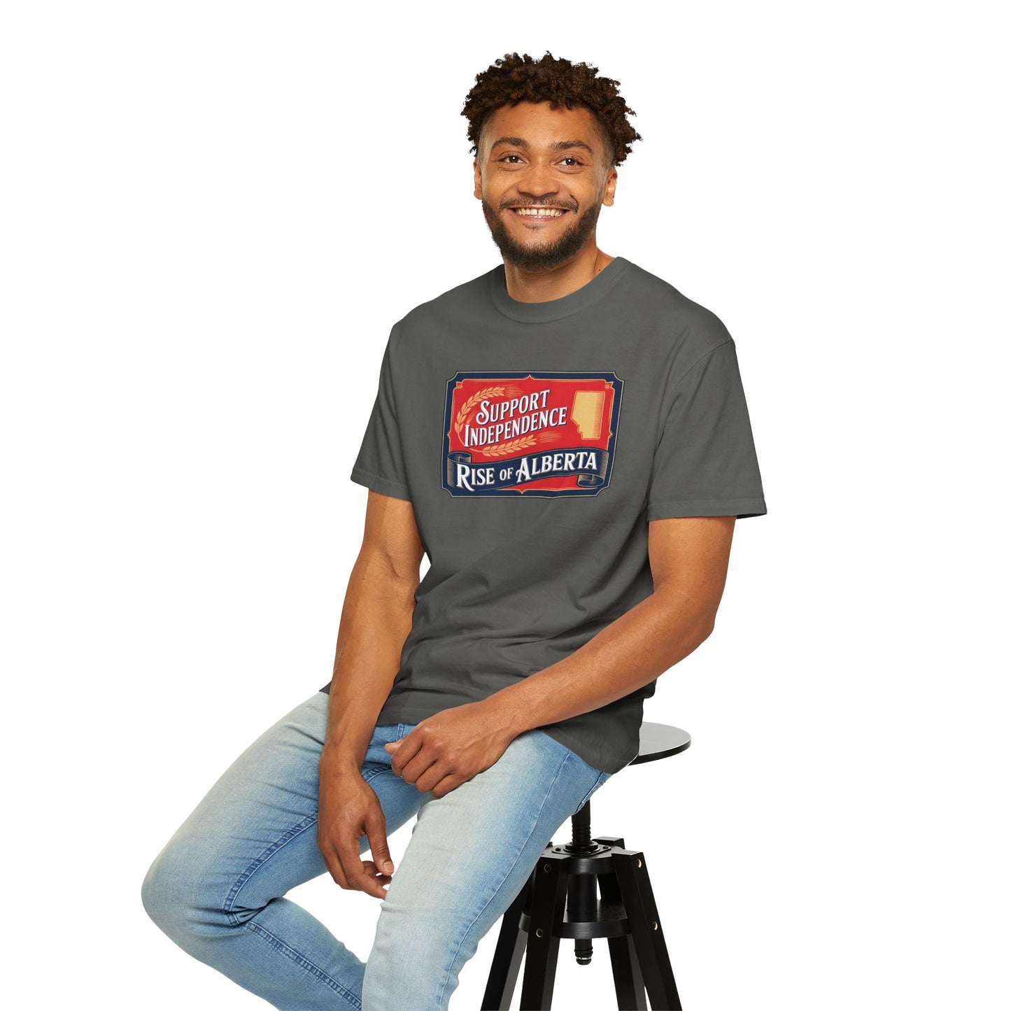 Unisex Independence Support T-Shirt | Vintage Alberta Design