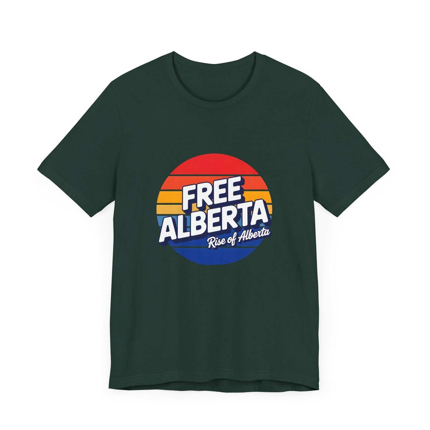 Retro Tri-Color 'Free Alberta' Tee - Unisex