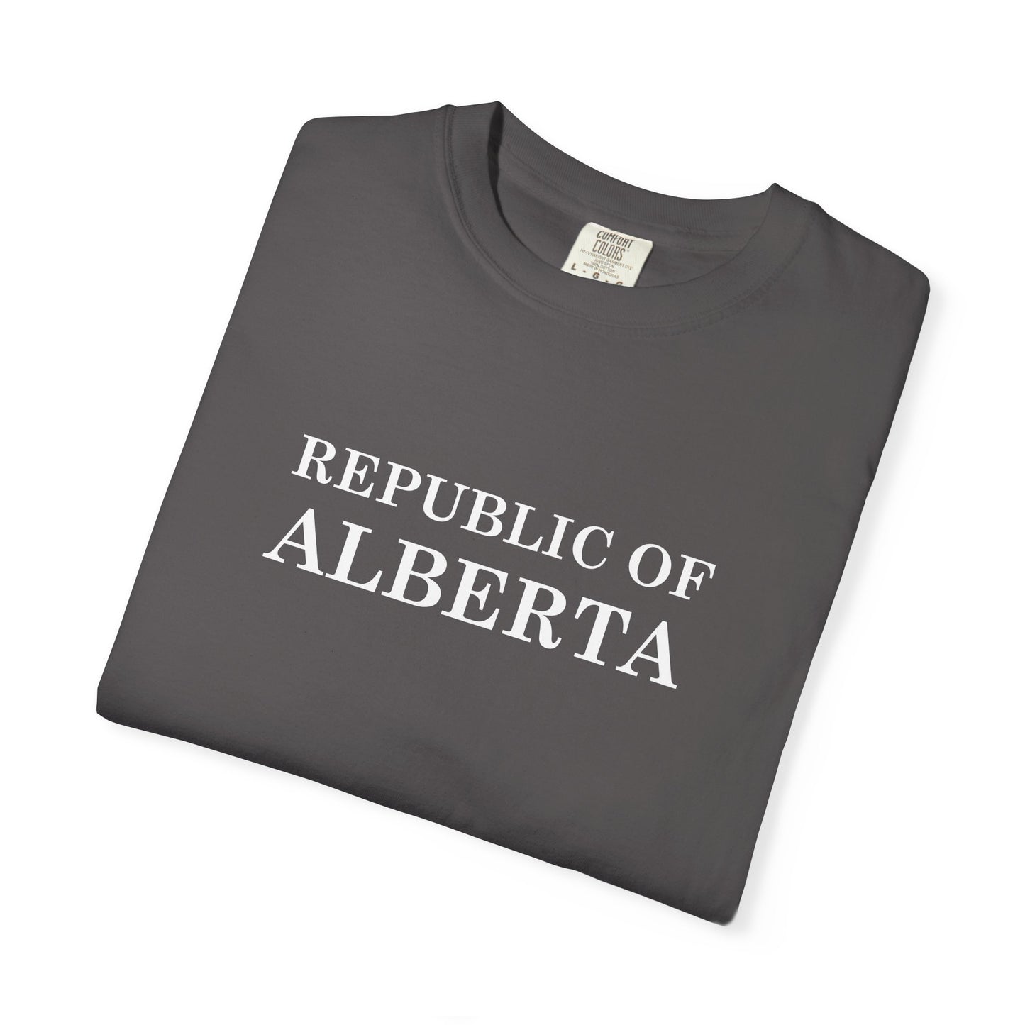 Black Republic of Alberta Garment-Dyed Unisex T-Shirt