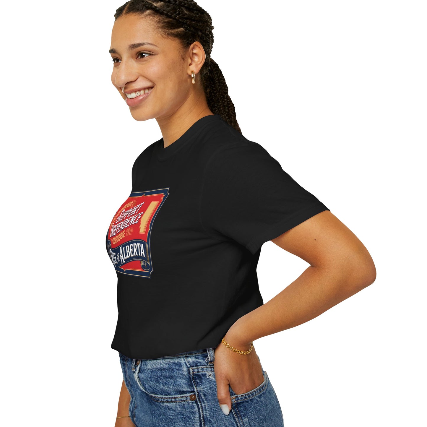 Unisex Independence Support T-Shirt | Vintage Alberta Design