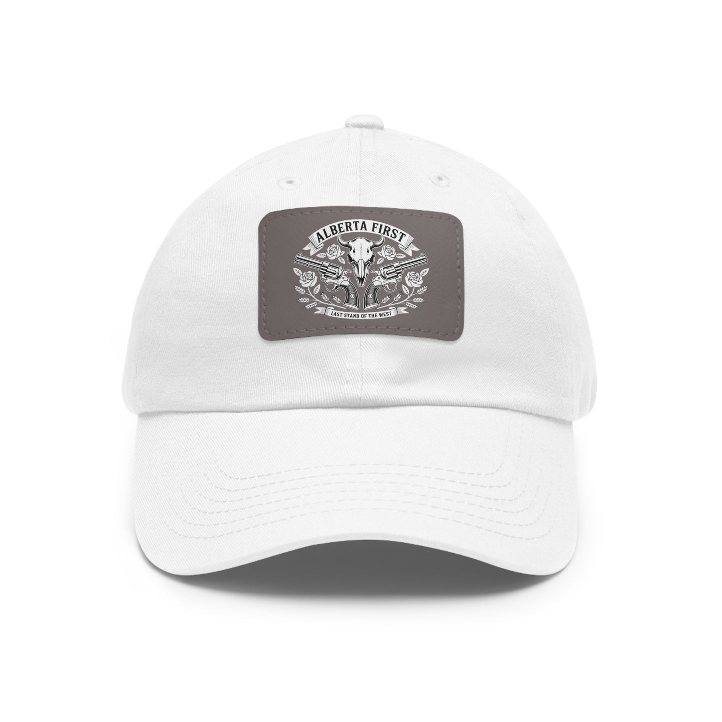Rustic Leather Patch Dad Hat, Men’s Cap