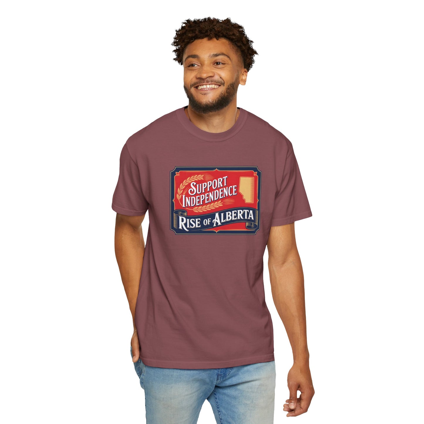 Unisex Independence Support T-Shirt | Vintage Alberta Design