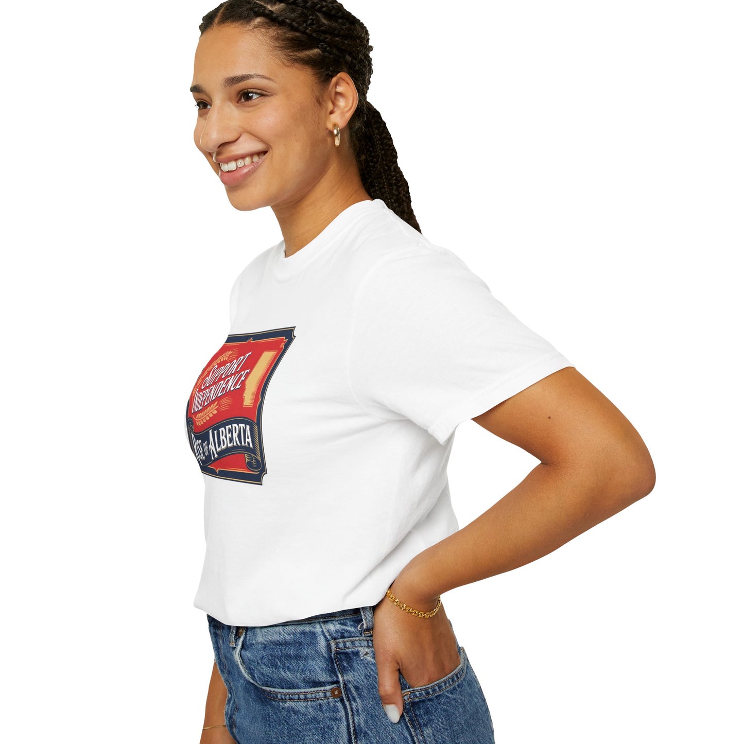 Unisex Independence Support T-Shirt | Vintage Alberta Design