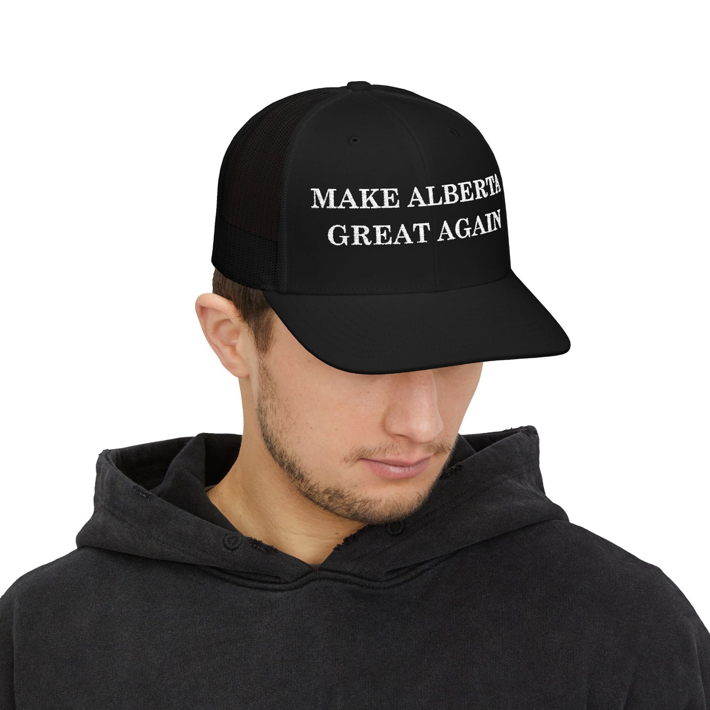 Black Make Alberta Great Again Snapback Trucker Cap