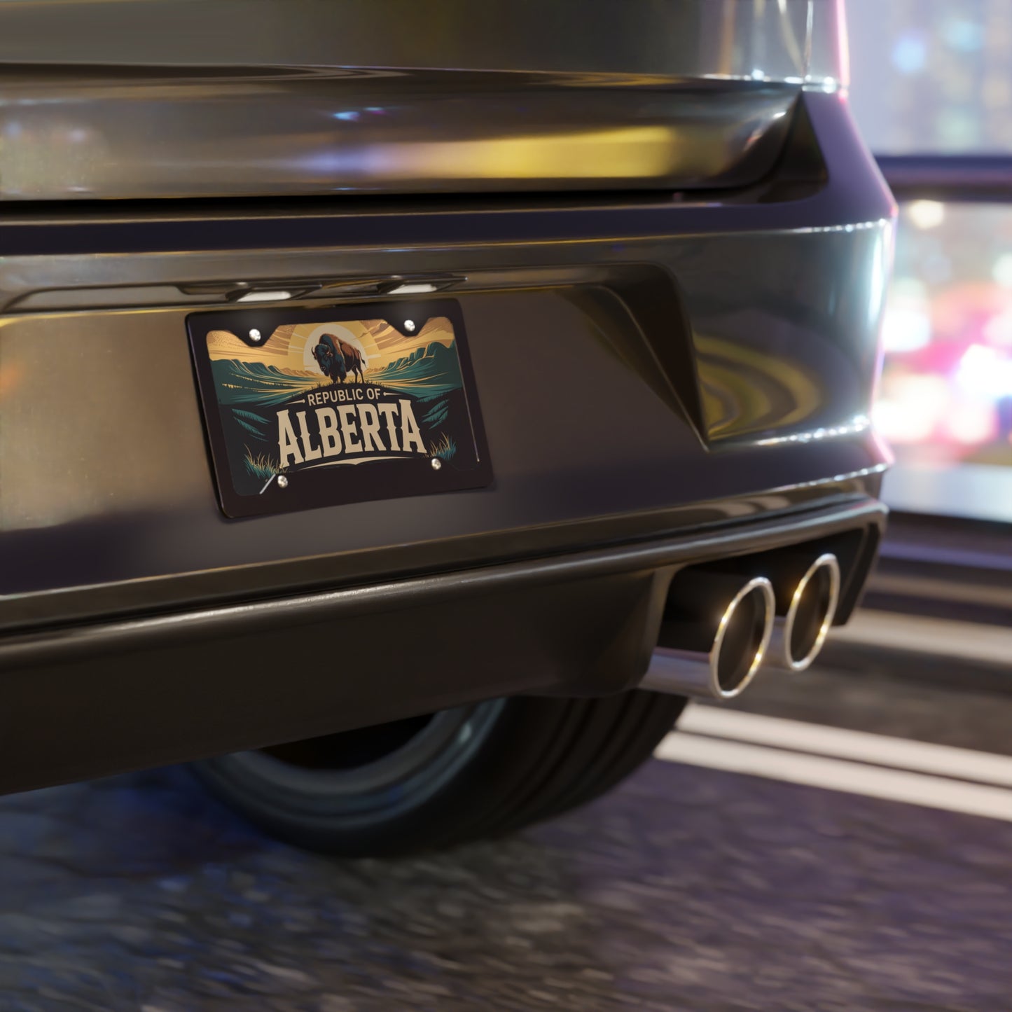 Buffalo Republic of Alberta Vanity Plate