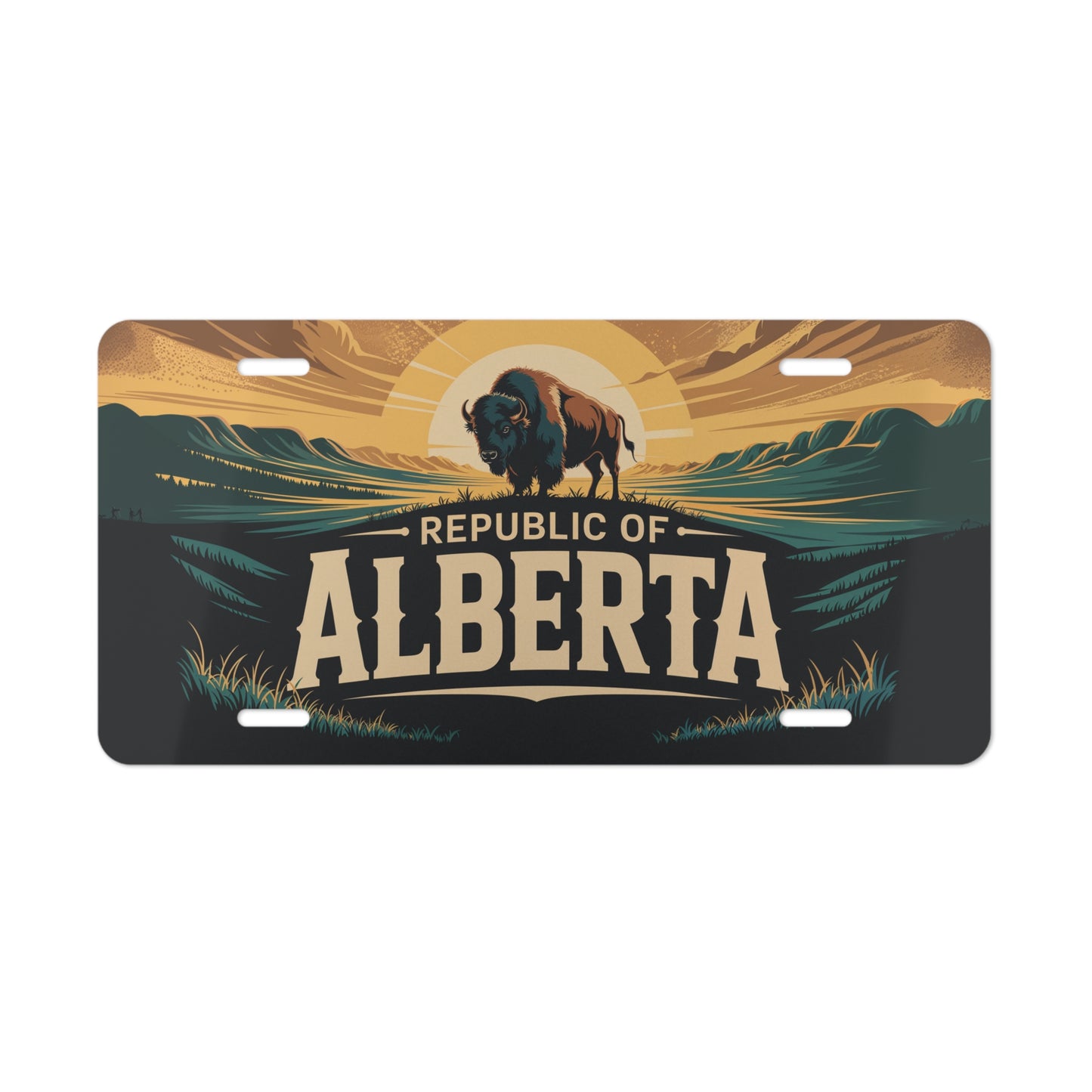 Buffalo Republic of Alberta Vanity Plate