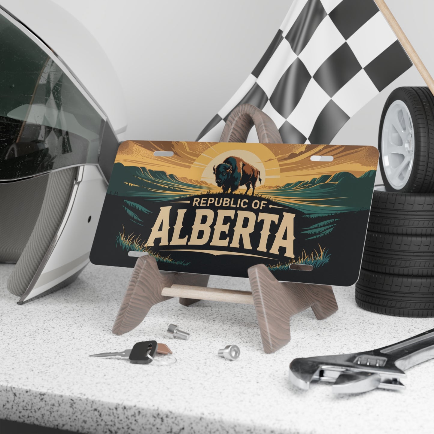Buffalo Republic of Alberta Vanity Plate