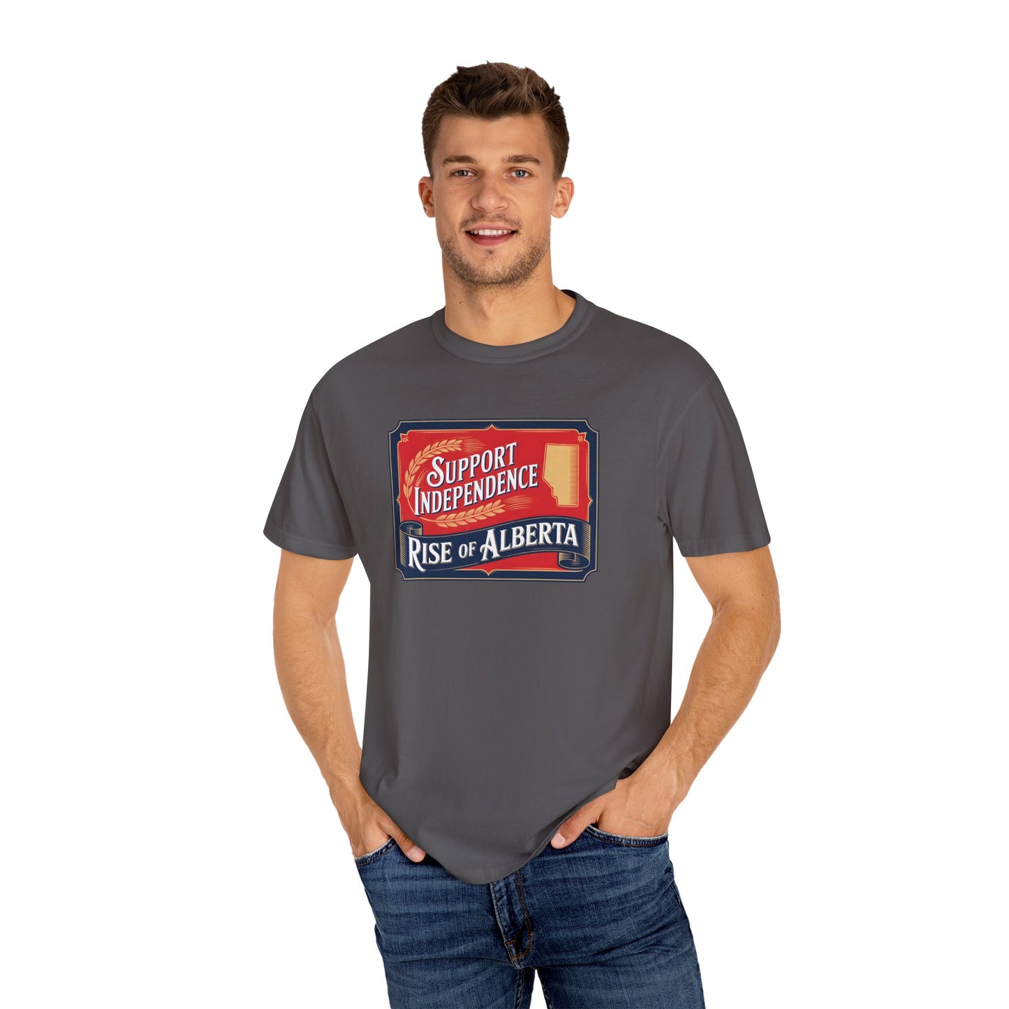 Unisex Independence Support T-Shirt | Vintage Alberta Design
