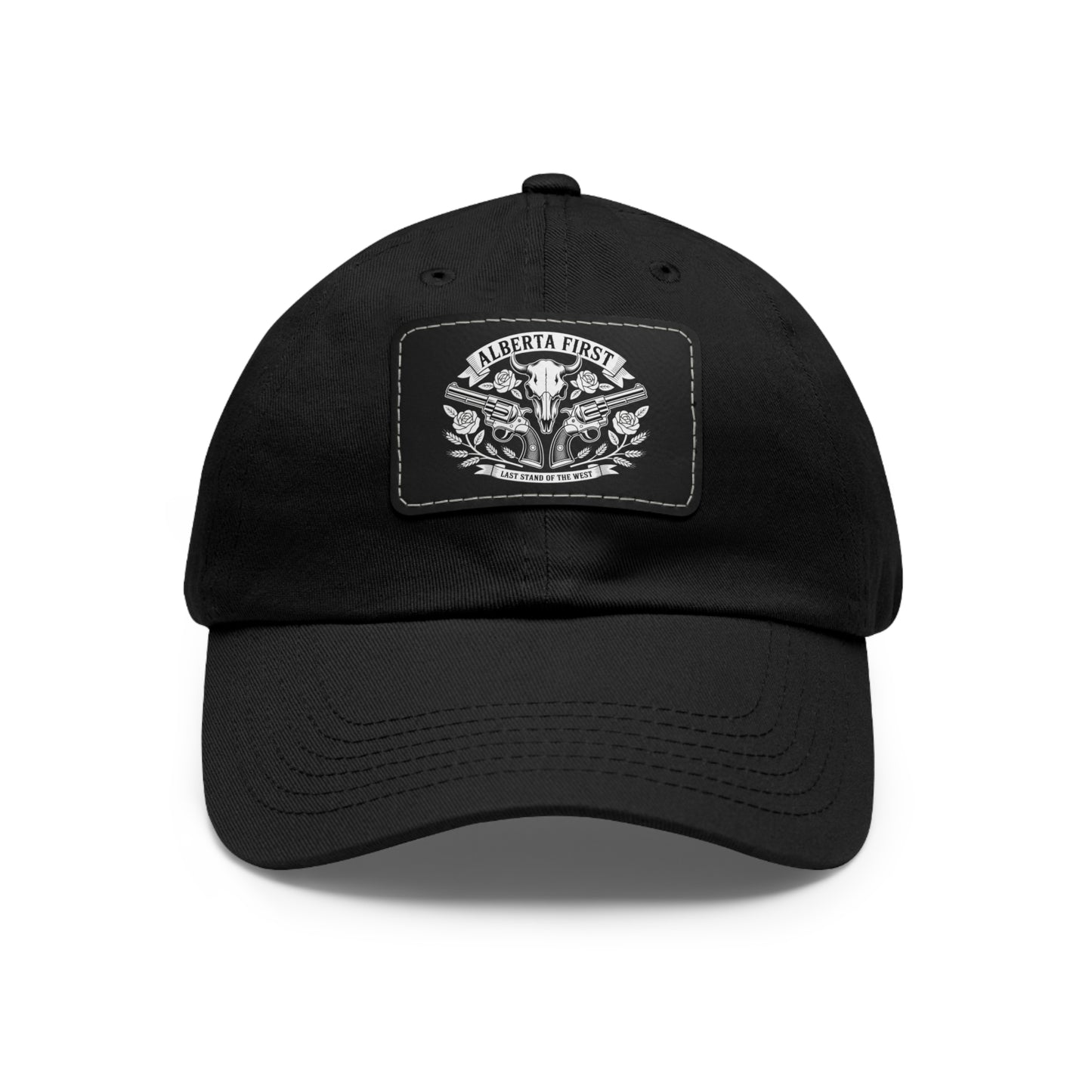 Rustic Leather Patch Dad Hat, Men’s Cap