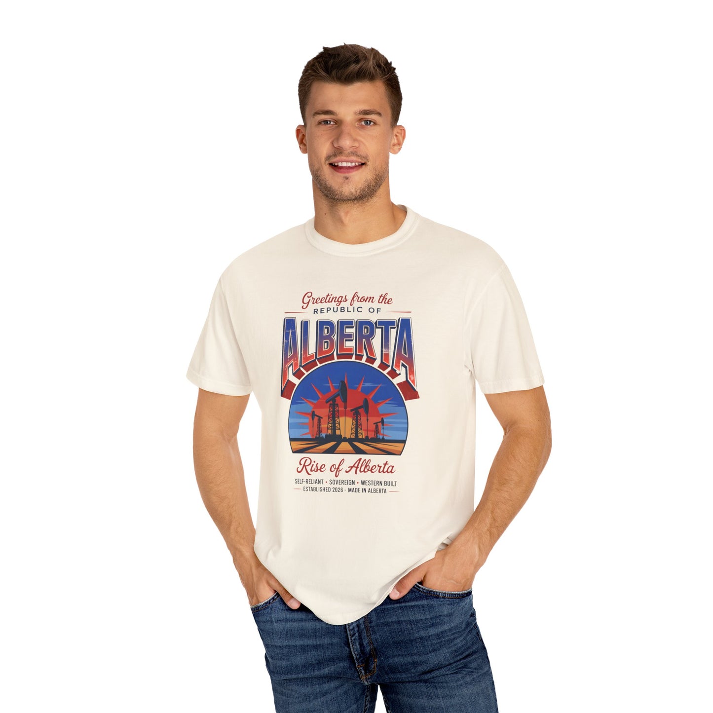 Greetings from the Republic of Alberta Vintage Style T-Shirt