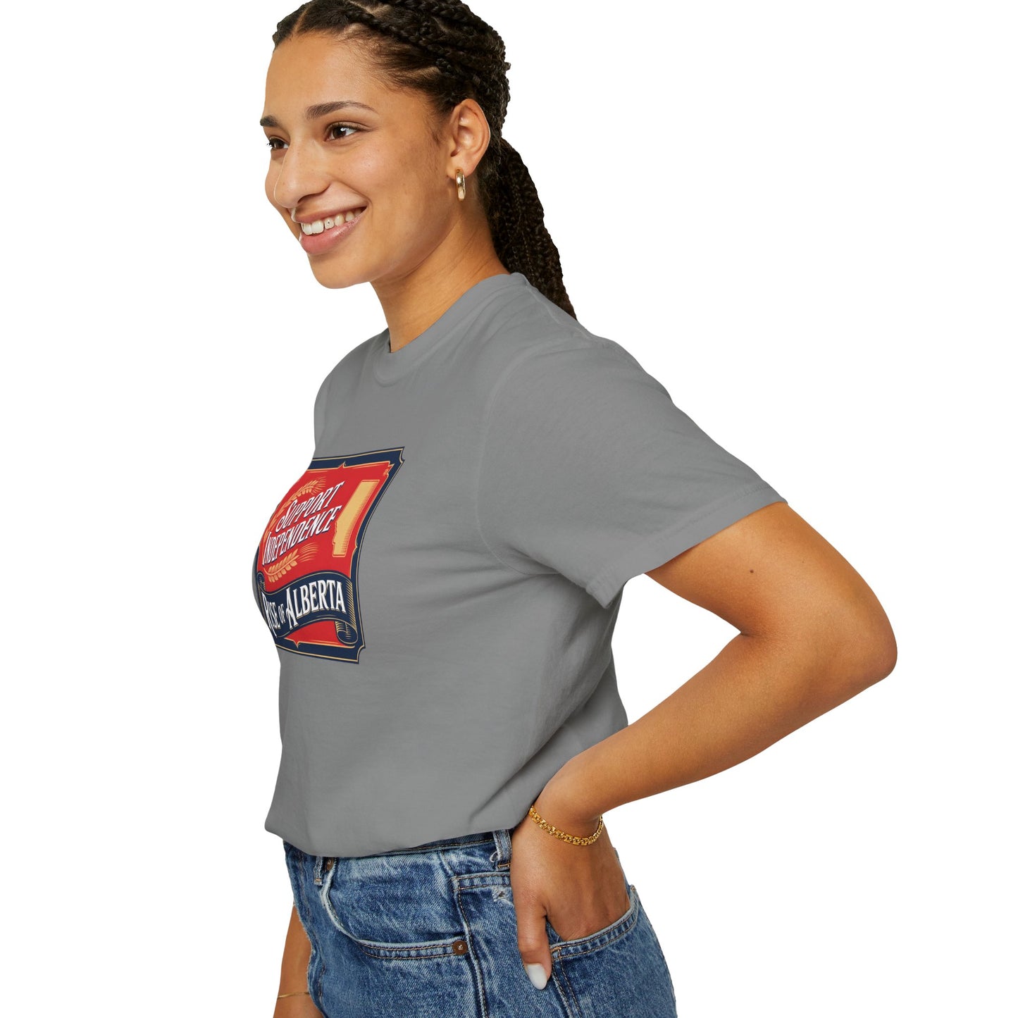 Unisex Independence Support T-Shirt | Vintage Alberta Design
