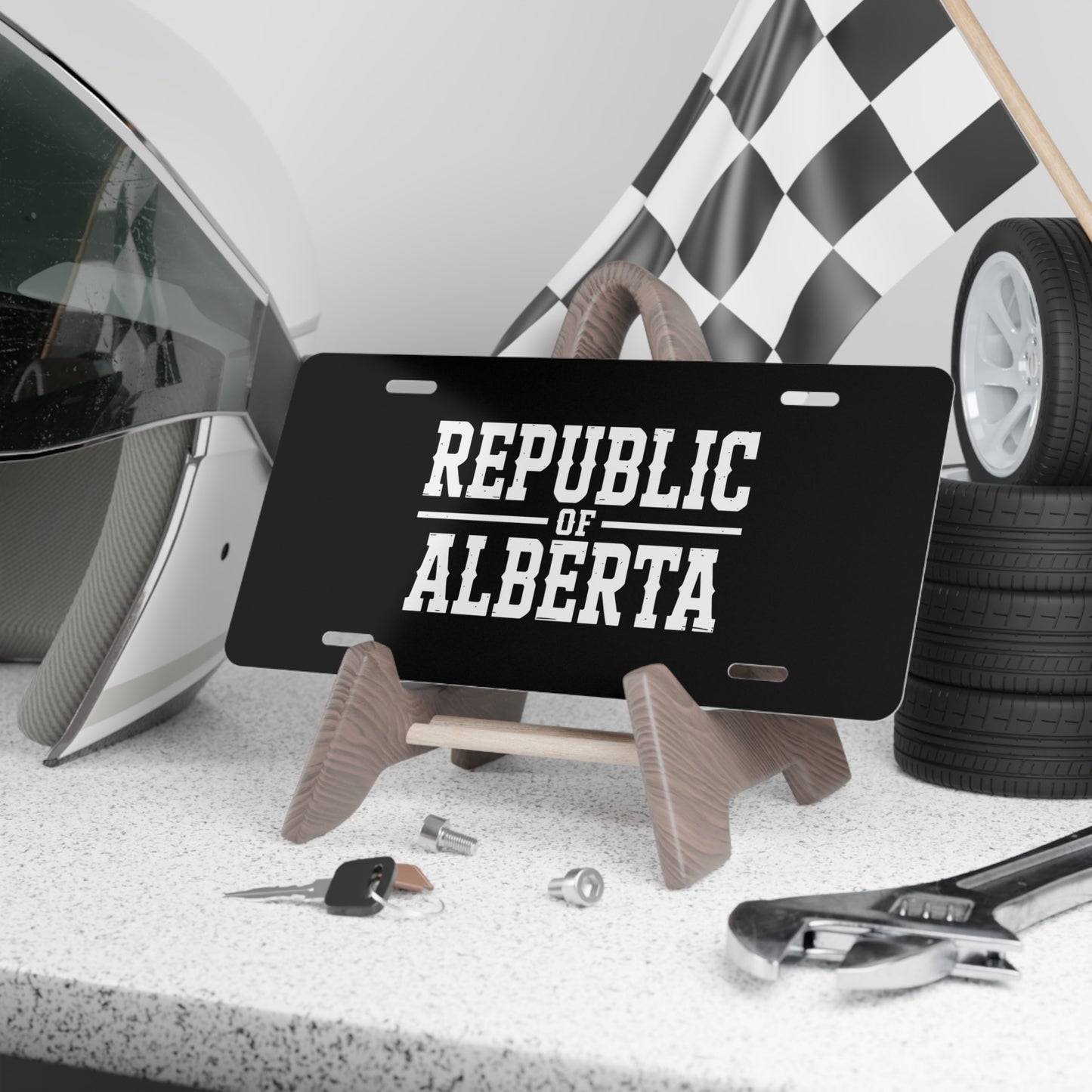 Black Republic Of Alberta Vanity Plate