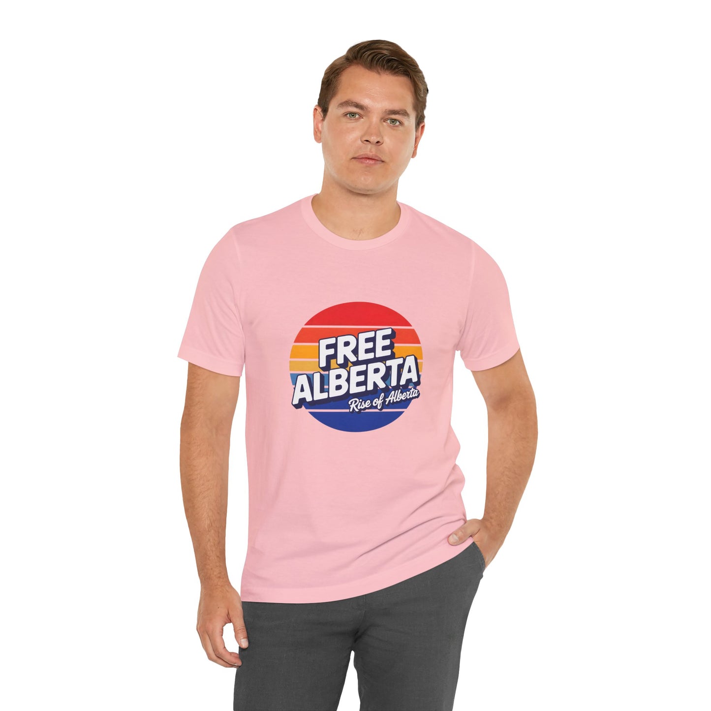 Retro Tri-Color 'Free Alberta' Tee - Unisex