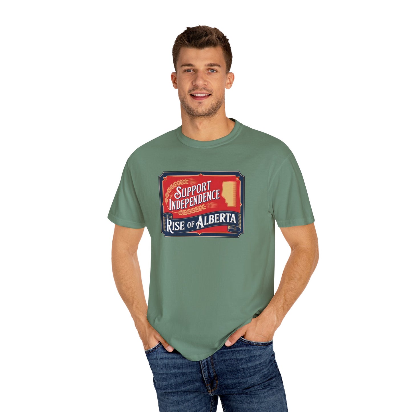 Unisex Independence Support T-Shirt | Vintage Alberta Design