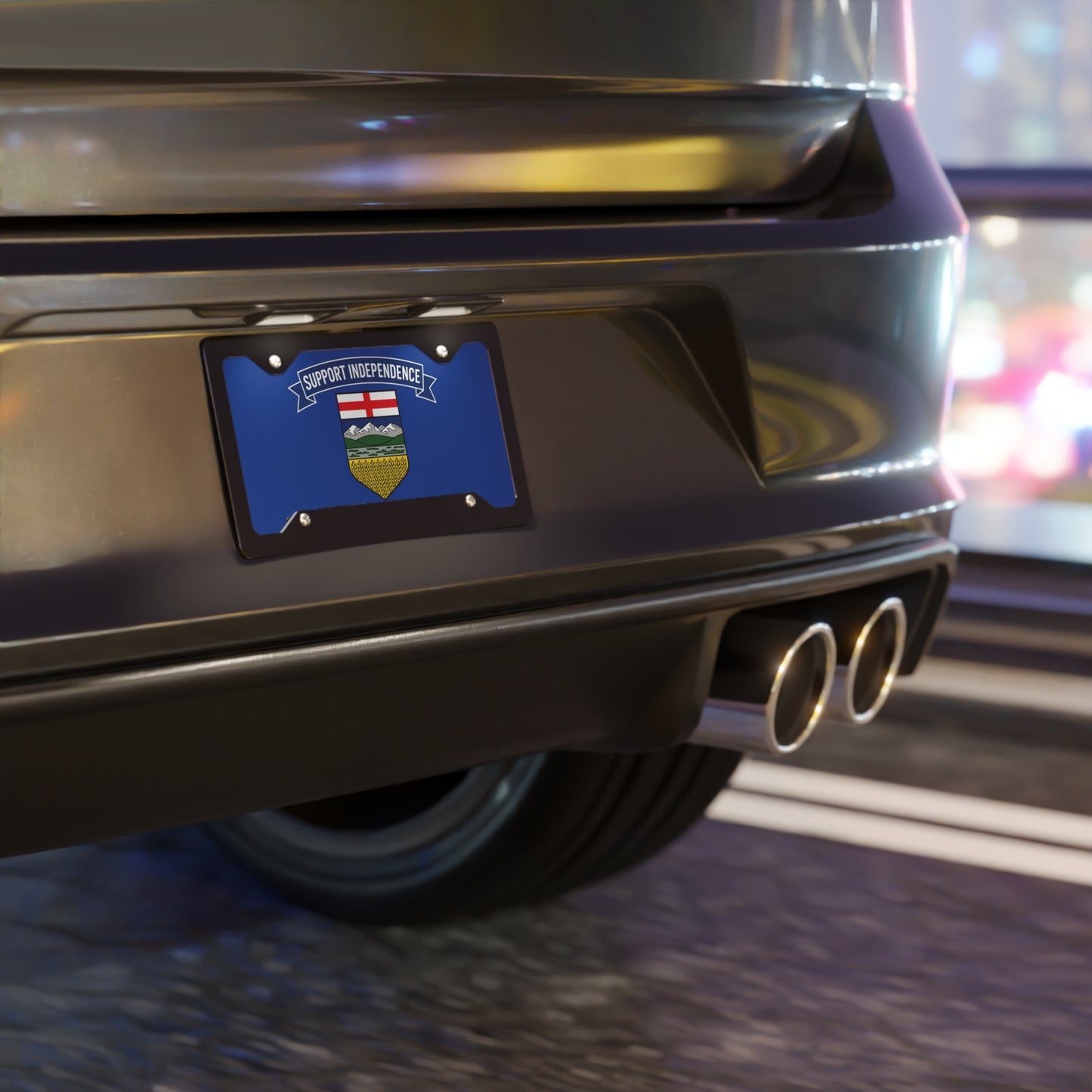 Vanity Plate - Support Independence Alberta Shield