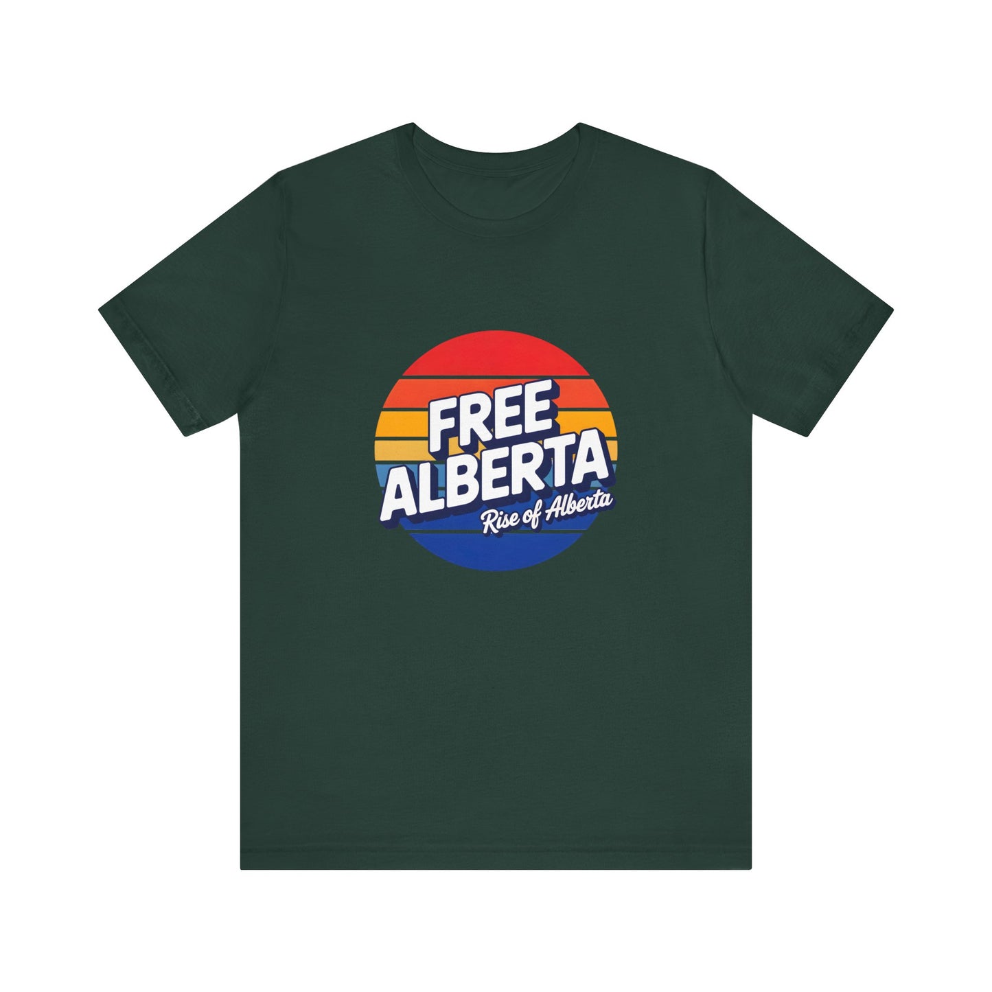Retro Tri-Color 'Free Alberta' Tee - Unisex