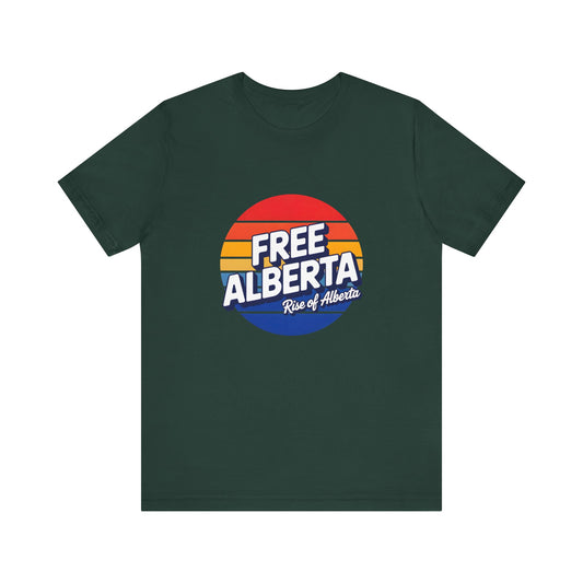 Retro Tri-Color 'Free Alberta' Tee - Unisex