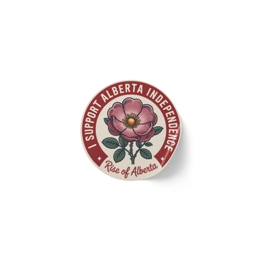 Support Alberta Independence Wildrose Sticker Roll (50, 100, 250 Stickers)