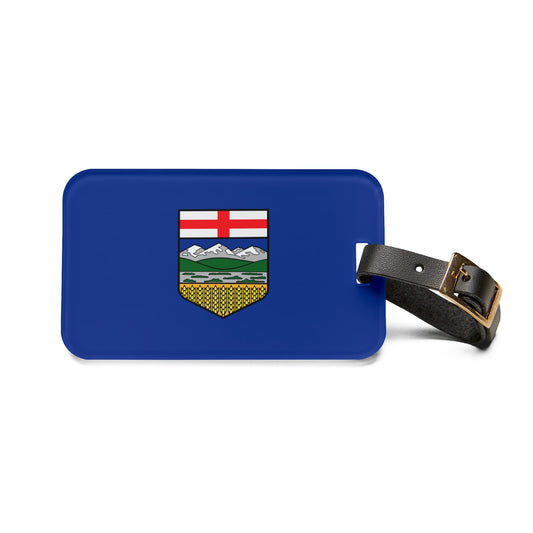 Alberta Flag Luggage Tag – Blue Travel ID Tag