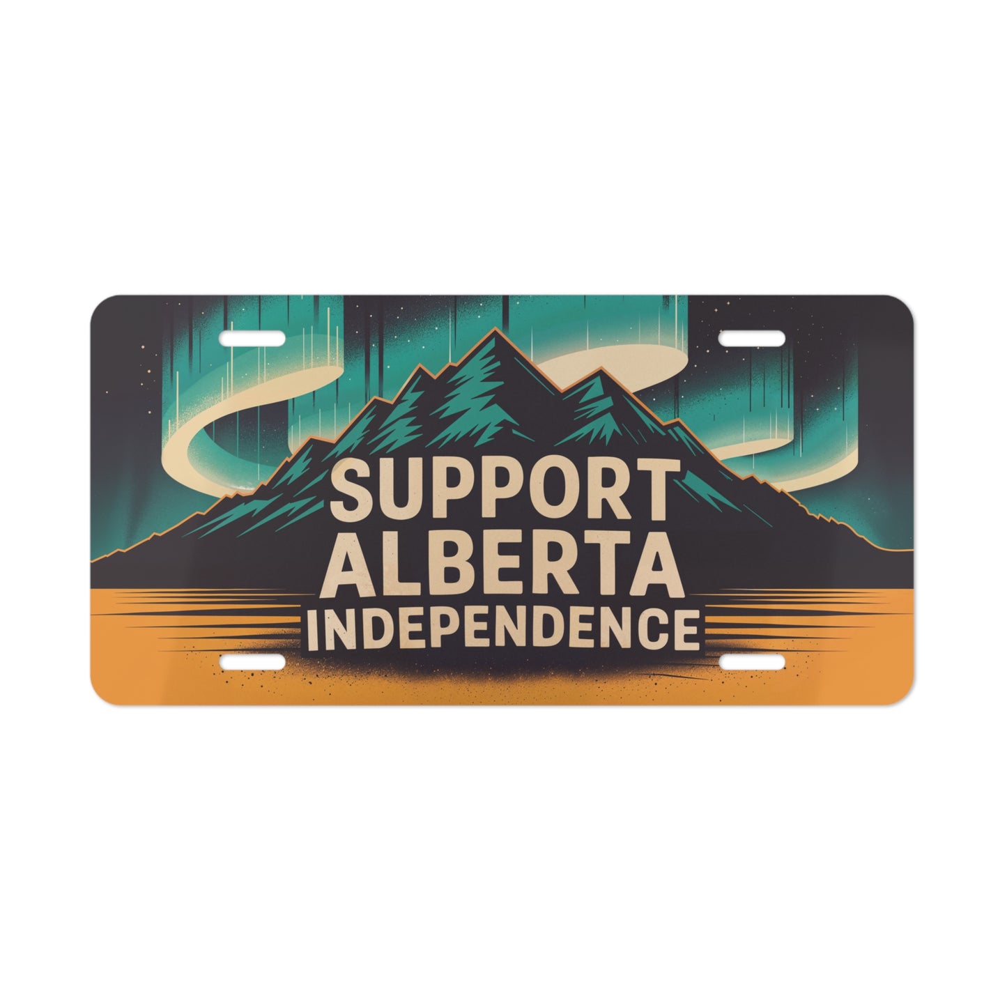Alberta Independence Northern Lights Vanity Plate