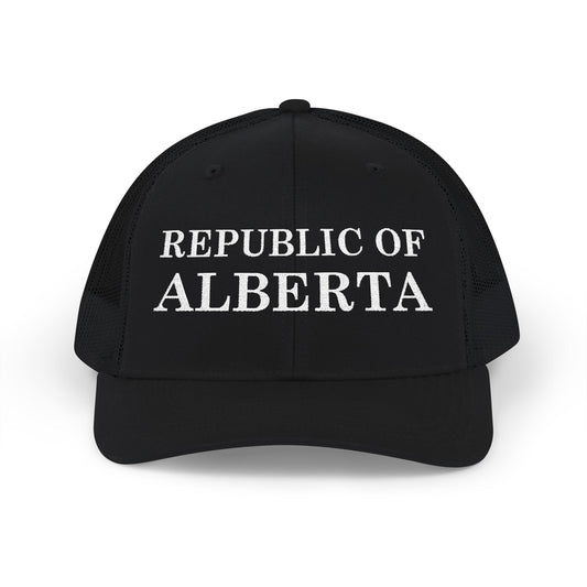 Black Republic of Alberta Snapback Trucker Hat