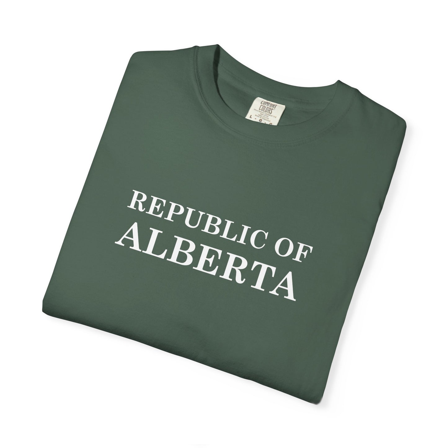 Black Republic of Alberta Garment-Dyed Unisex T-Shirt