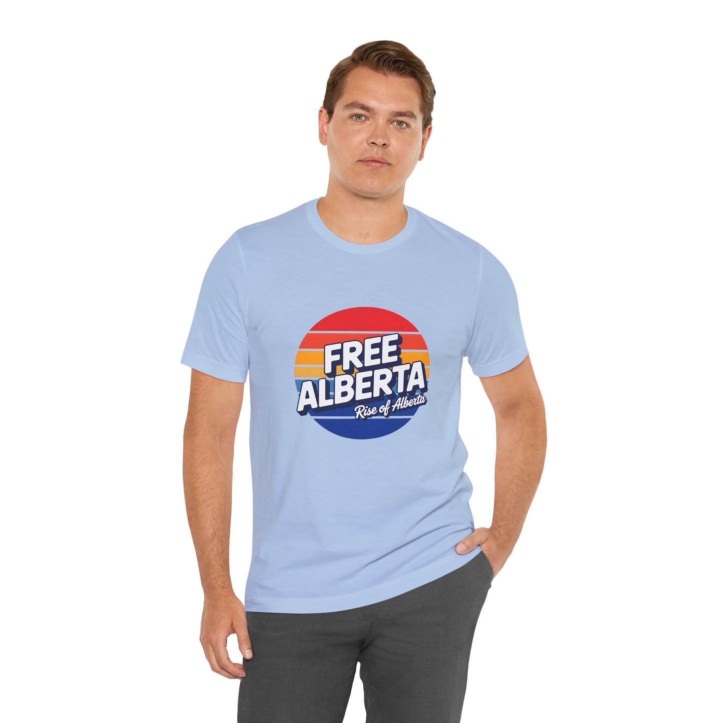 Retro Tri-Color 'Free Alberta' Tee - Unisex