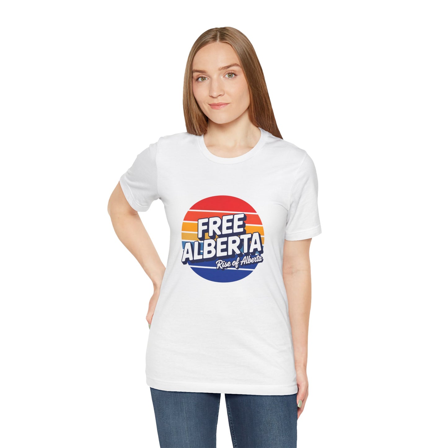 Retro Tri-Color 'Free Alberta' Tee - Unisex