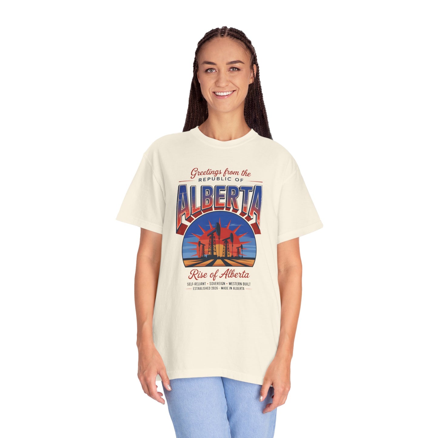 Greetings from the Republic of Alberta Vintage Style T-Shirt