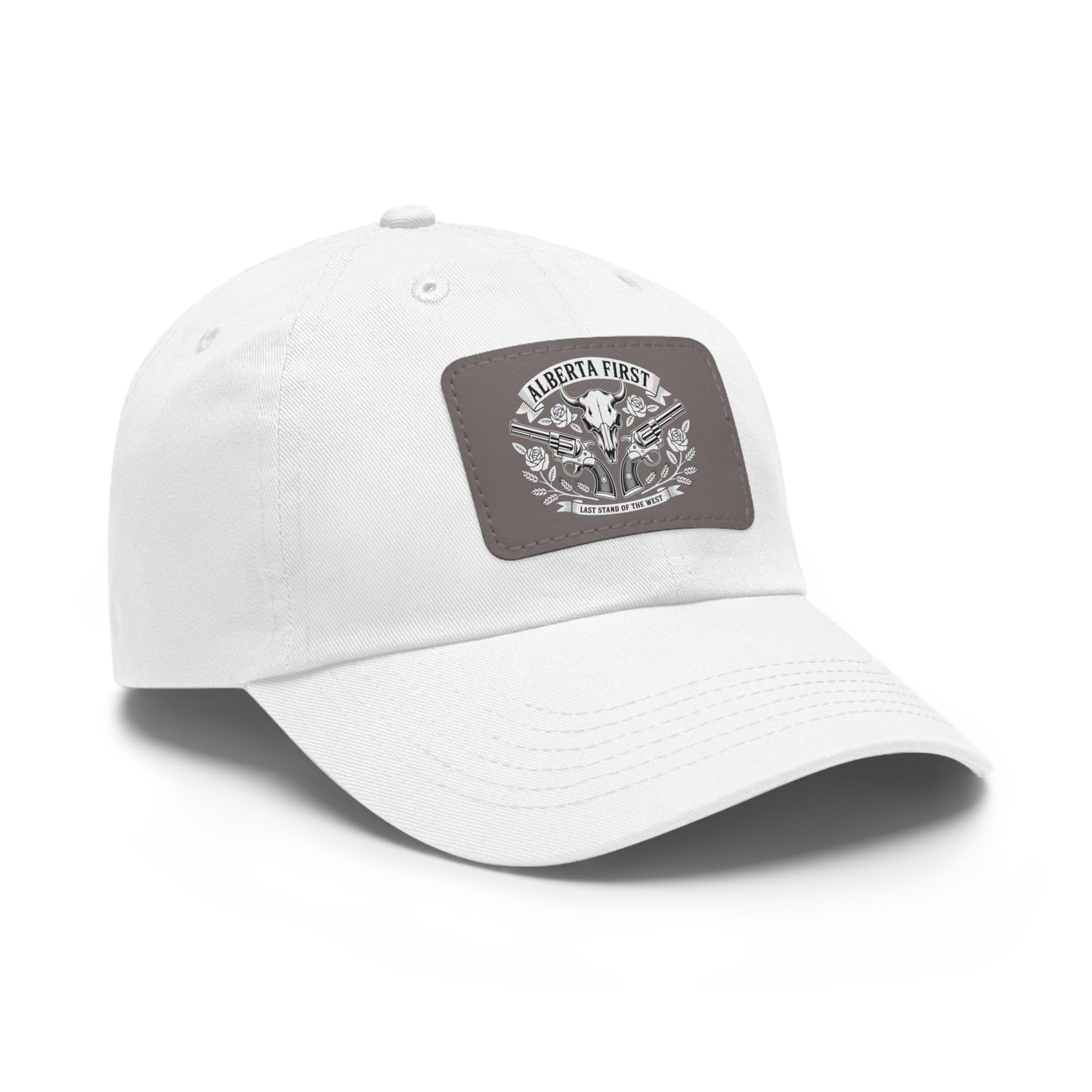 Rustic Leather Patch Dad Hat, Men’s Cap
