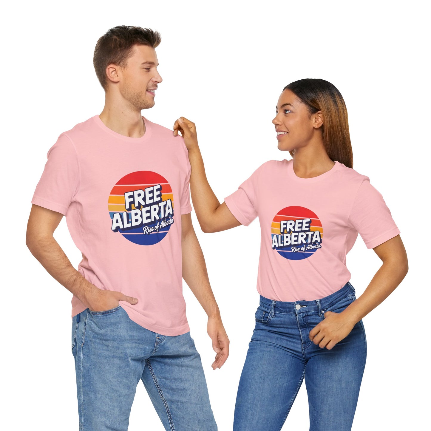 Retro Tri-Color 'Free Alberta' Tee - Unisex
