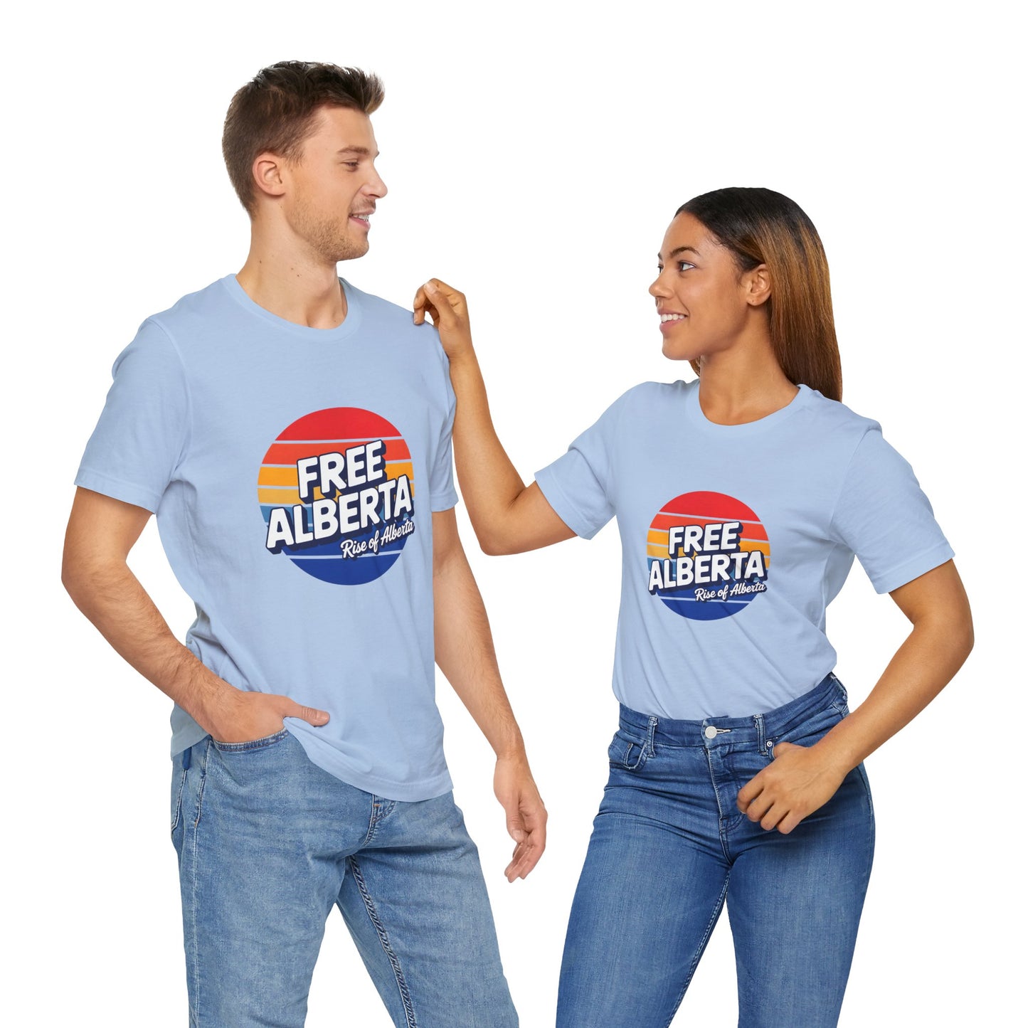 Retro Tri-Color 'Free Alberta' Tee - Unisex