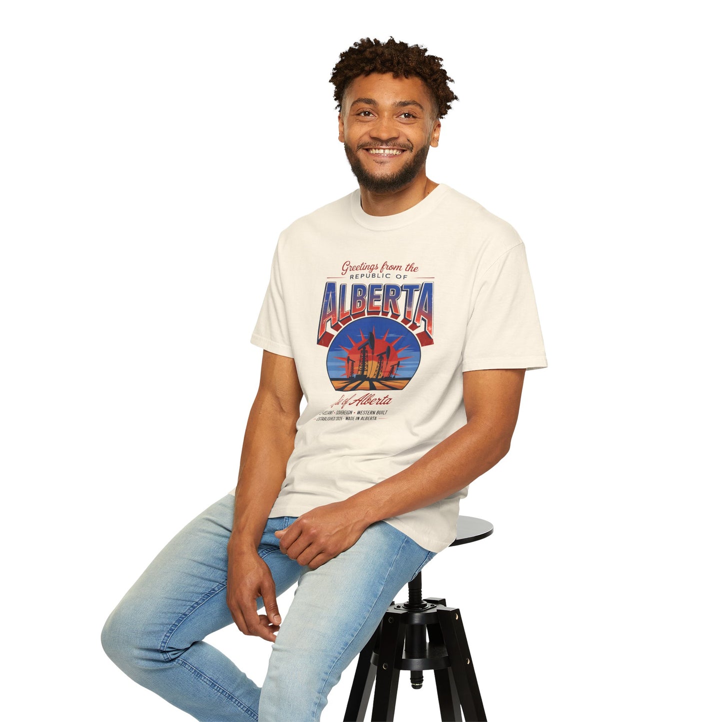 Greetings from the Republic of Alberta Vintage Style T-Shirt