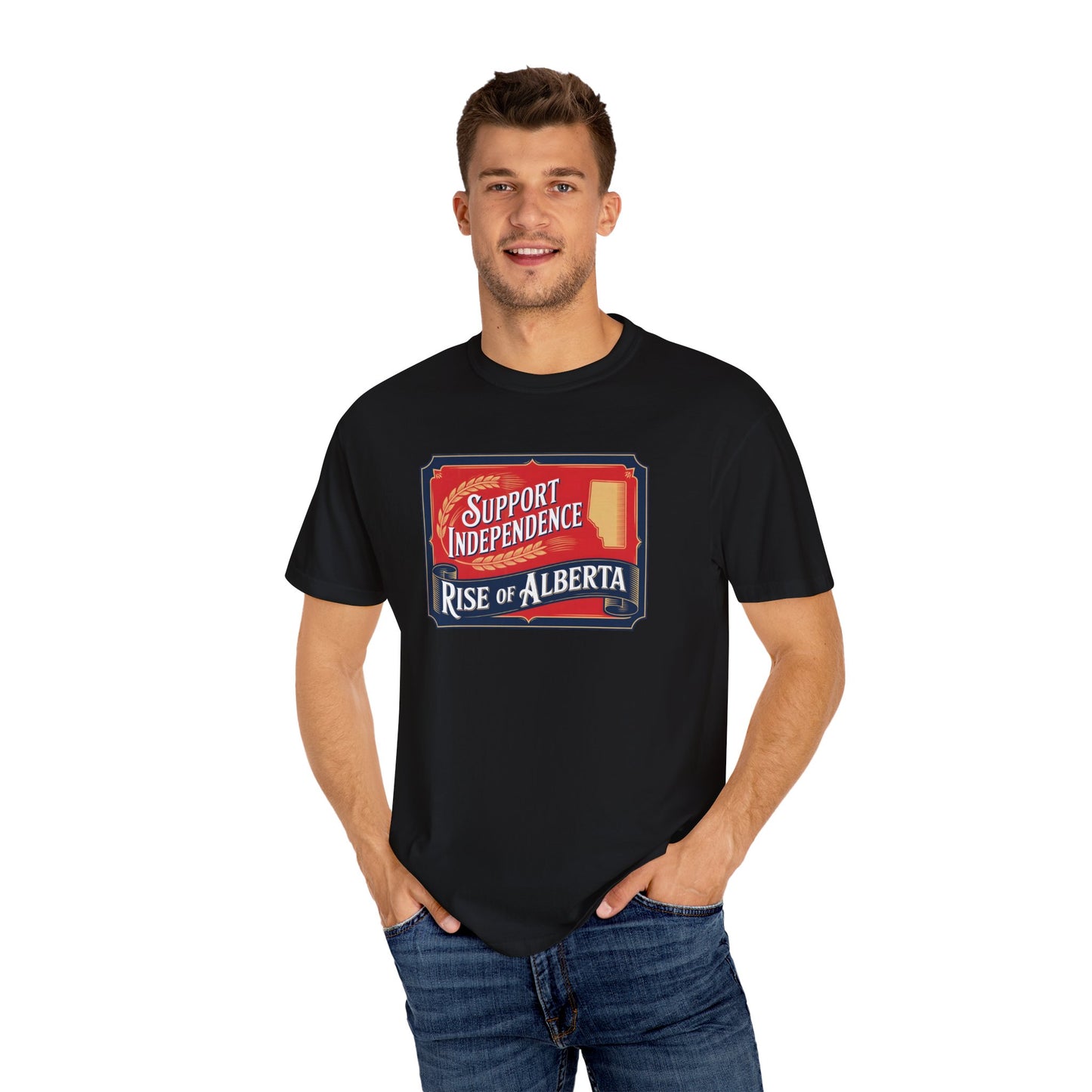 Unisex Independence Support T-Shirt | Vintage Alberta Design