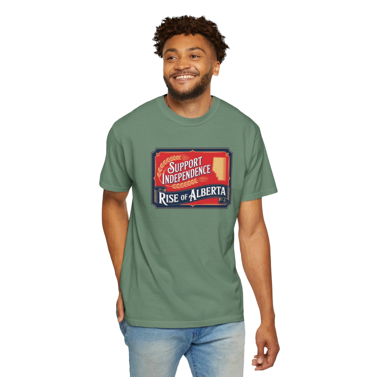 Unisex Independence Support T-Shirt | Vintage Alberta Design