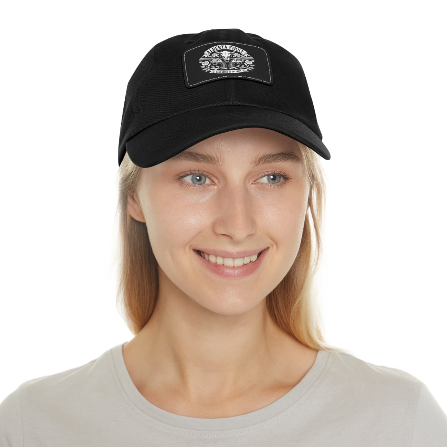 Rustic Leather Patch Dad Hat, Men’s Cap