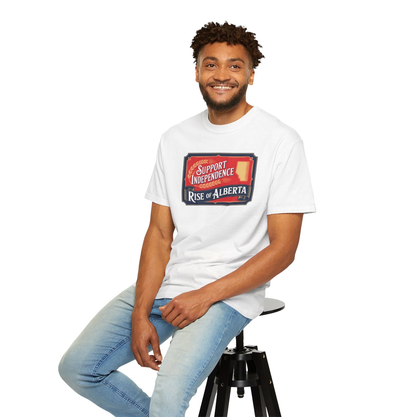 Unisex Independence Support T-Shirt | Vintage Alberta Design