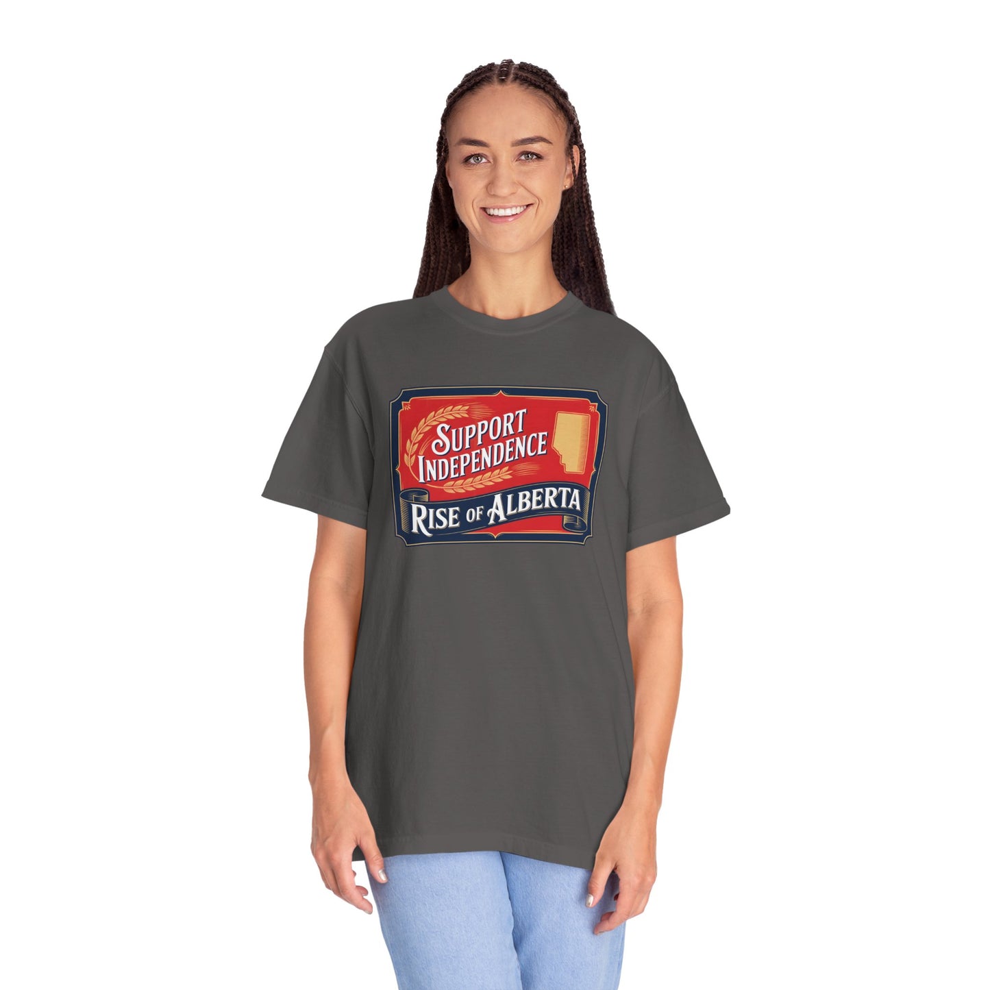 Unisex Independence Support T-Shirt | Vintage Alberta Design