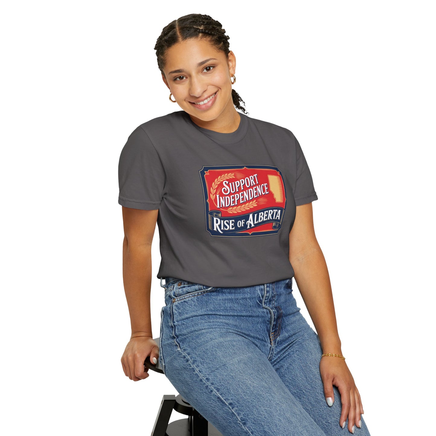 Unisex Independence Support T-Shirt | Vintage Alberta Design