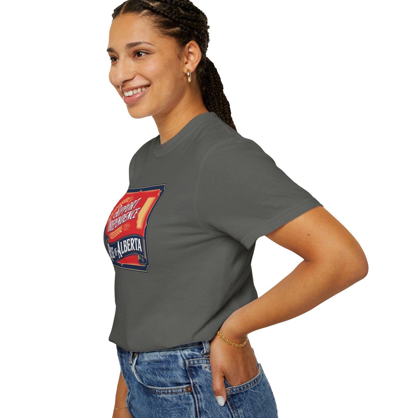 Unisex Independence Support T-Shirt | Vintage Alberta Design