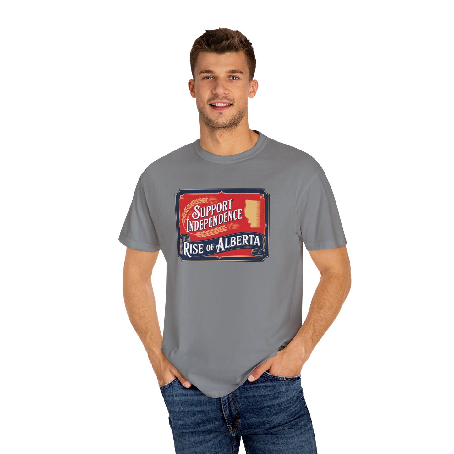 Unisex Independence Support T-Shirt | Vintage Alberta Design