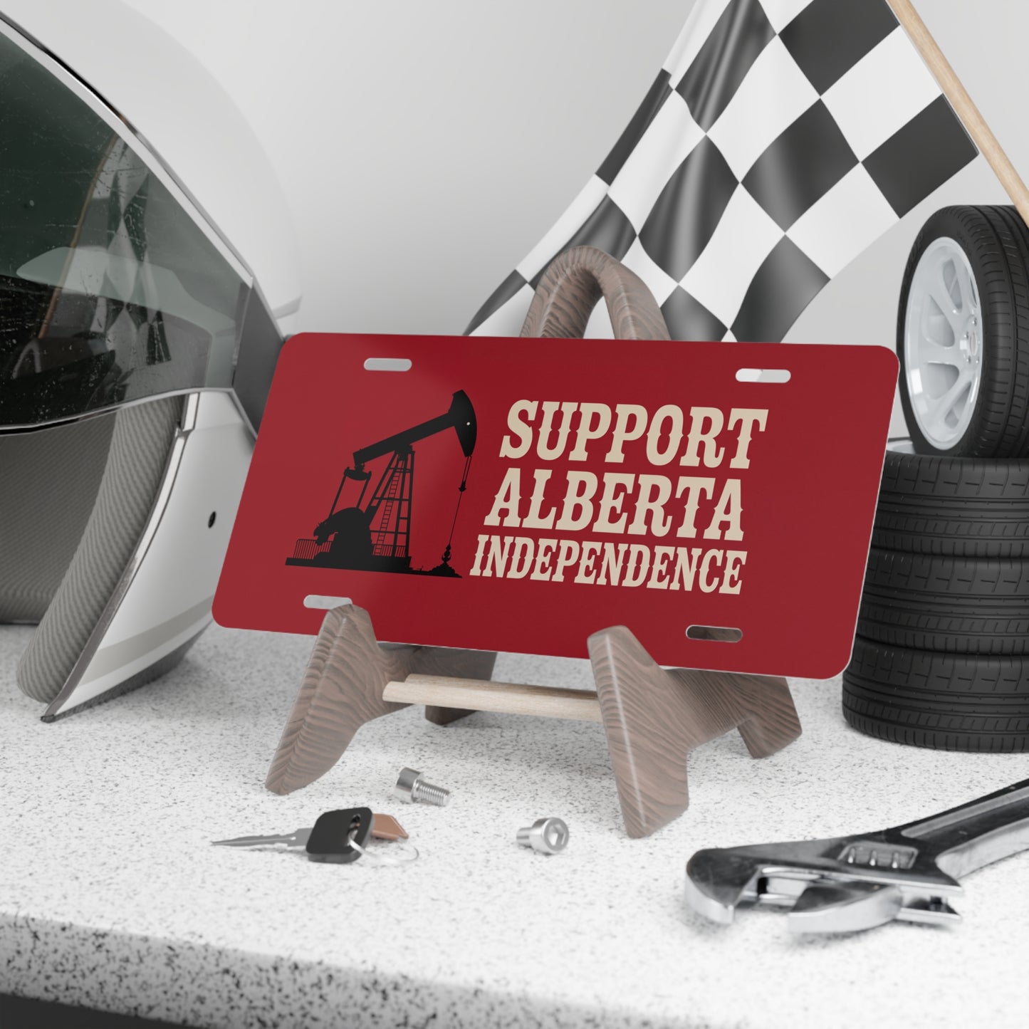 Alberta Independence Red Vanity Plate