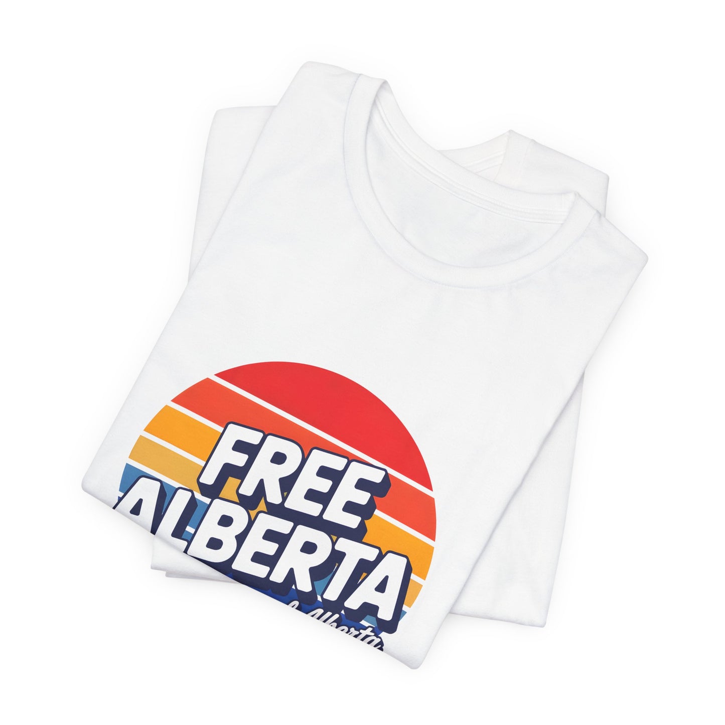 Retro Tri-Color 'Free Alberta' Tee - Unisex