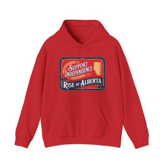 Vintage Style Support Independence Rise of Alberta Hoodie, Heavy Blend Sweatshirt