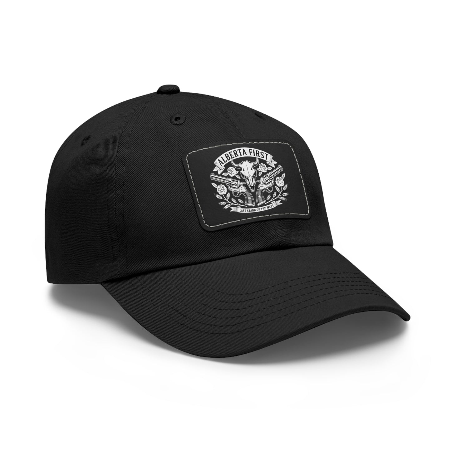 Rustic Leather Patch Dad Hat, Men’s Cap