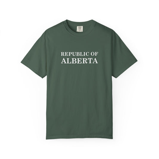 Black Republic of Alberta Garment-Dyed Unisex T-Shirt