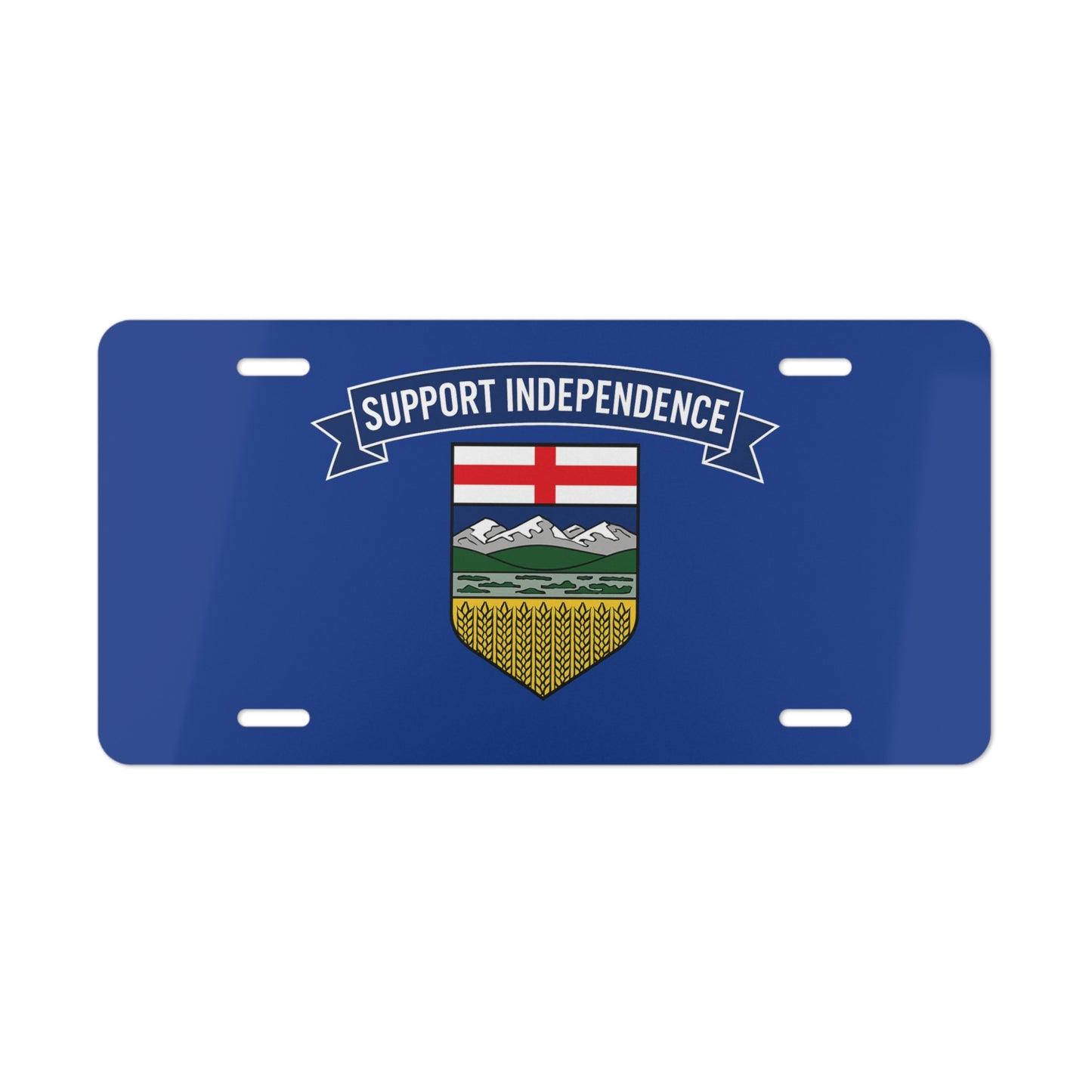 Vanity Plate - Support Independence Alberta Shield